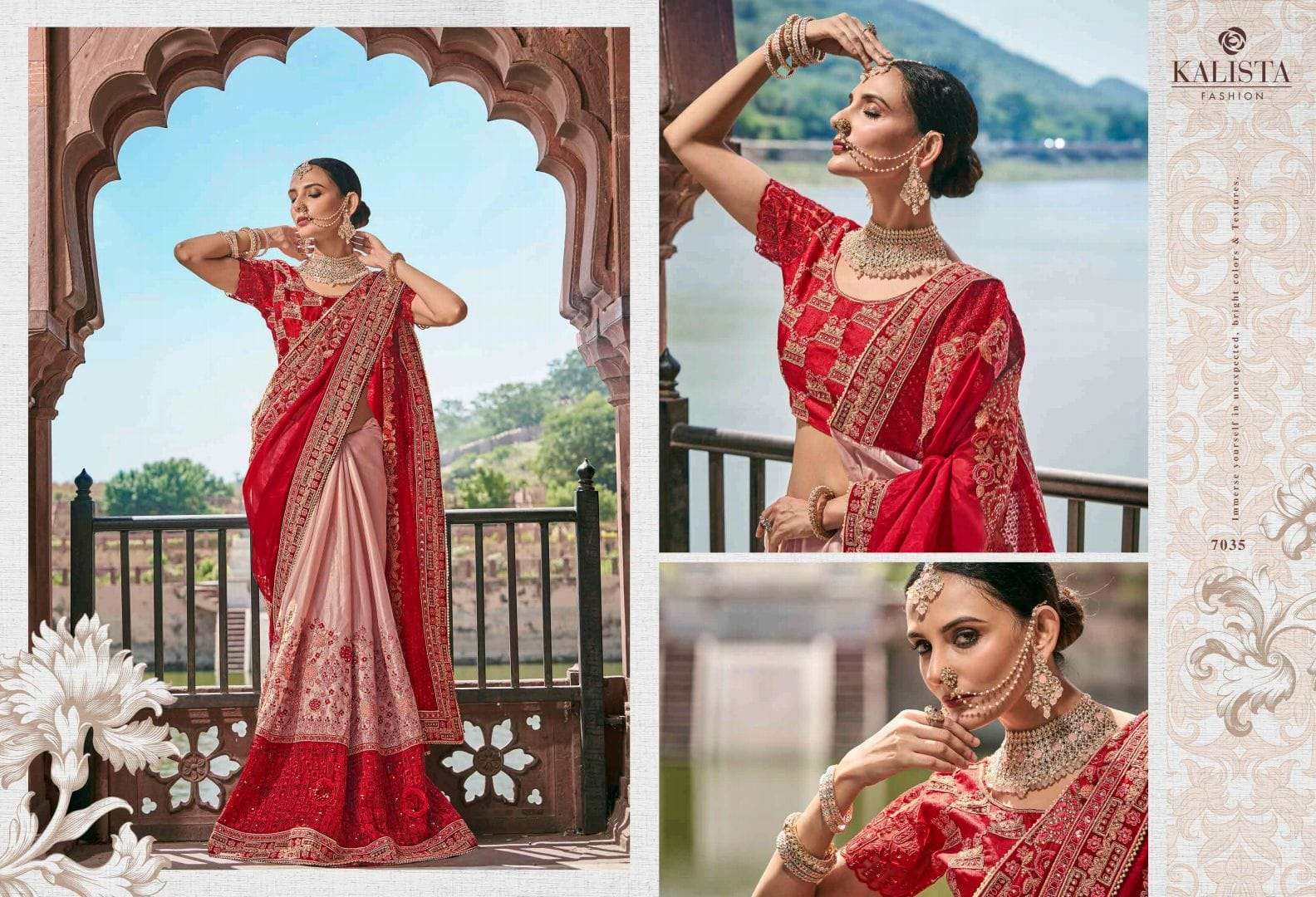 Kalista Khwaab vol 22 Georgette with Embroidery work Heavy look saree collection at best rate